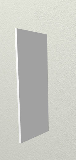 Панель торцевая П Капля (для шкафа верхнего) Белый в Тогучине - toguchin.mebel54.com | фото