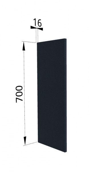 Панель торцевая П Квадро (для шкафа верхнего) Черника в Тогучине - toguchin.mebel54.com | фото