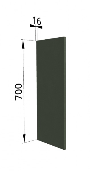 Панель торцевая П Квадро (для шкафа верхнего) Оливково-зеленый в Тогучине - toguchin.mebel54.com | фото