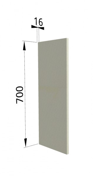 Панель торцевая П Квадро (для шкафа верхнего) Ваниль кожа в Тогучине - toguchin.mebel54.com | фото