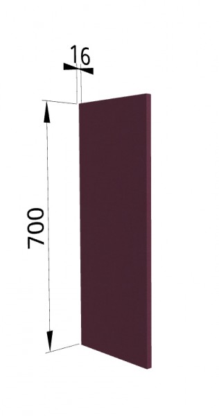 Панель торцевая П Квадро (для шкафа верхнего) Виноград в Тогучине - toguchin.mebel54.com | фото