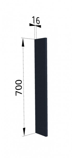 Панель торцевая ПТ 400 Квадро (для шкафа торцевого верхнего) Черника в Тогучине - toguchin.mebel54.com | фото