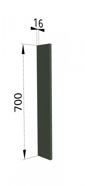 Панель торцевая ПТ 400 Квадро (для шкафа торцевого верхнего) Оливково-зеленый в Тогучине - toguchin.mebel54.com | фото