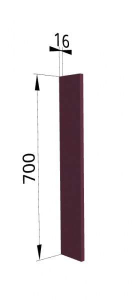 Панель торцевая ПТ 400 Квадро (для шкафа торцевого верхнего) Виноград в Тогучине - toguchin.mebel54.com | фото