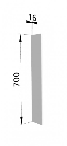 Панель торцевая ПТ 400 Ройс (для шкафа торцевого верхнего) Белый софт в Тогучине - toguchin.mebel54.com | фото