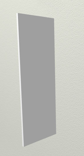 Панель торцевая ВП Капля (для шкафа верхнего высокого) Белый в Тогучине - toguchin.mebel54.com | фото