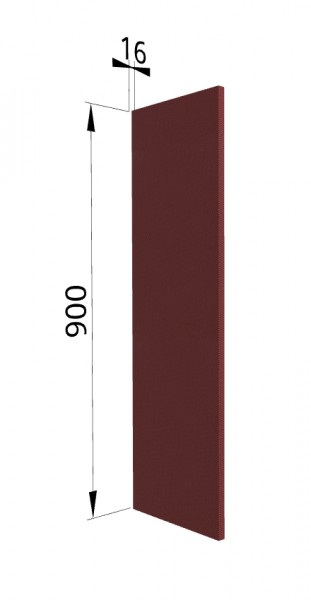 Панель торцевая ВП Квадро (для шкафа верхнего высокого) Красная кожа в Тогучине - toguchin.mebel54.com | фото