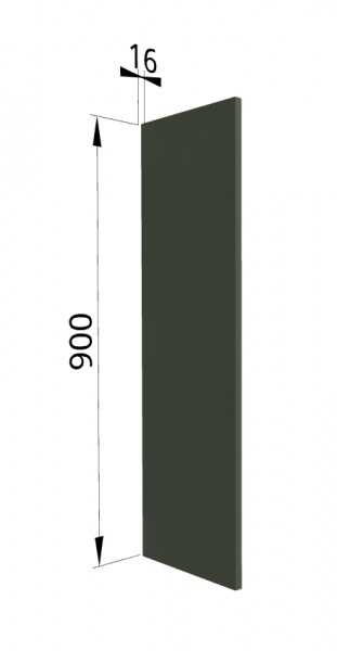 Панель торцевая ВП Квадро (для шкафа верхнего высокого) Оливково-зеленый в Тогучине - toguchin.mebel54.com | фото