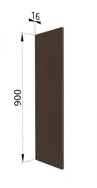 Панель торцевая ВП Квадро (для шкафа верхнего высокого) Шоколад кожа в Тогучине - toguchin.mebel54.com | фото