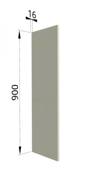 Панель торцевая ВП Квадро (для шкафа верхнего высокого) Ваниль кожа в Тогучине - toguchin.mebel54.com | фото