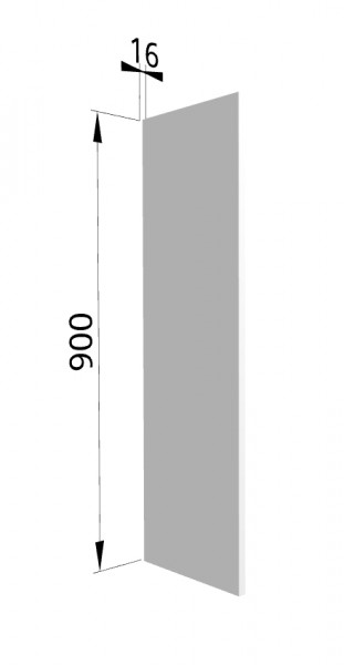 Панель торцевая ВП Ройс (для шкафа верхнего высокого) Белый софт в Тогучине - toguchin.mebel54.com | фото