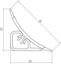 Плинтус LB-23, L=3000мм, черная сосна в Тогучине - toguchin.mebel54.com | фото