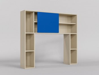 Полка на стол Скай люкс (Синий/корпус Клен) в Тогучине - toguchin.mebel54.com | фото