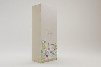 Шкаф 2-х створчатый с ящиками Флёр (Белый/корпус Клен) в Тогучине - toguchin.mebel54.com | фото