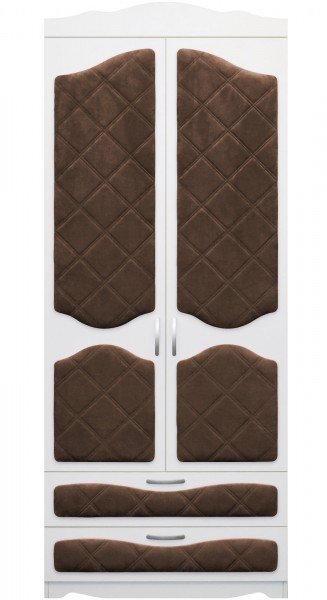 Шкаф 2-х створчатый с ящиками серии Иллюзия 08 Шоколад в Тогучине - toguchin.mebel54.com | фото