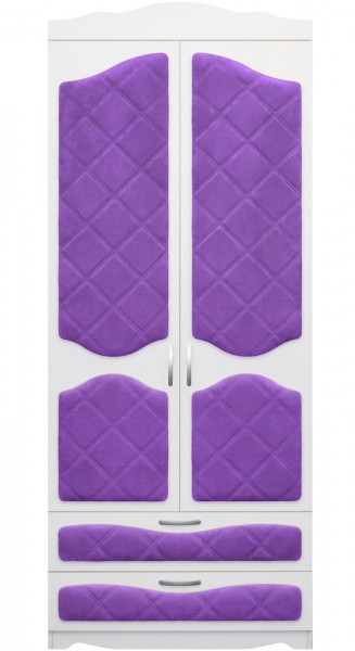 Шкаф 2-х створчатый с ящиками серии Иллюзия 32 Фиолетовый в Тогучине - toguchin.mebel54.com | фото