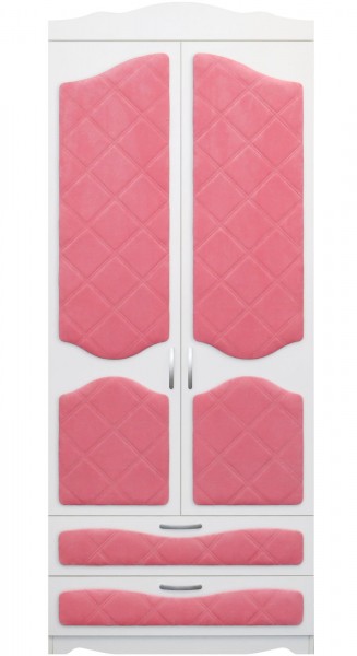 Шкаф 2-х створчатый с ящиками серии Иллюзия 89 Розовый в Тогучине - toguchin.mebel54.com | фото