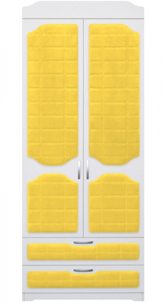 Шкаф 2-х створчатый с ящиками серии Спорт 74 Жёлтый в Тогучине - toguchin.mebel54.com | фото