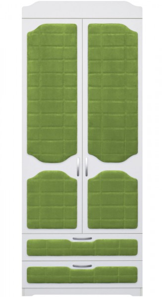 Шкаф 2-х створчатый с ящиками серии Спорт 76 Зелёный в Тогучине - toguchin.mebel54.com | фото