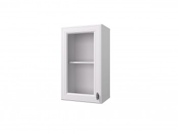 Шкаф 40 с витриной Ева (Белый Софт/Белый) в Тогучине - toguchin.mebel54.com | фото