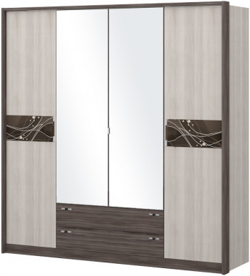 Шкаф четырехстворчатый с зеркалом Шк69.1 Николь в Тогучине - toguchin.mebel54.com | фото