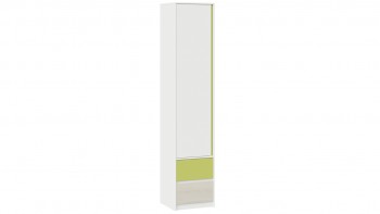 Шкаф для белья комбинированный «Сканди» Дуб Гарден/Белый/Зеленый в Тогучине - toguchin.mebel54.com | фото