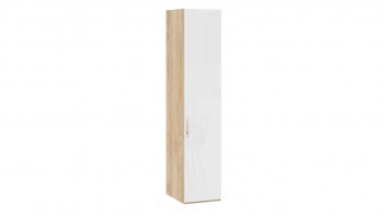Шкаф для белья с 1 глухой дверью «Эмбер» Яблоня Беллуно/Белый глянец в Тогучине - toguchin.mebel54.com | фото