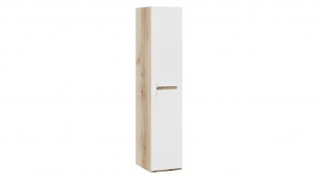 Шкаф для белья с 1-ой дверью «Фьюжн» Дуб Делано/Белый глянец в Тогучине - toguchin.mebel54.com | фото
