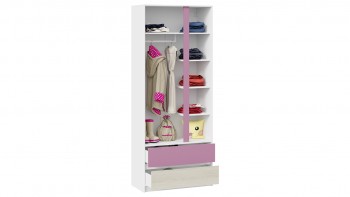 Шкаф для одежды комбинированный «Сканди» Дуб Гарден/Белый/Лиловый в Тогучине - toguchin.mebel54.com | фото