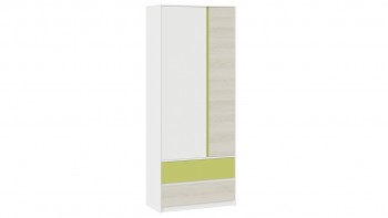 Шкаф для одежды комбинированный «Сканди» Дуб Гарден/Белый/Зеленый в Тогучине - toguchin.mebel54.com | фото