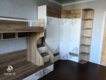 Шкаф для одежды «Оксфорд» (Ривьера/Белый с рисунком) в Тогучине - toguchin.mebel54.com | фото