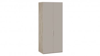 Шкаф для одежды с 2 глухими дверями «Эмбер» Баттл Рок/Серый глянец в Тогучине - toguchin.mebel54.com | фото