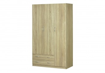 Шкаф для платья и белья 3-х дверный без зеркала Дуб Сонома в Тогучине - toguchin.mebel54.com | фото