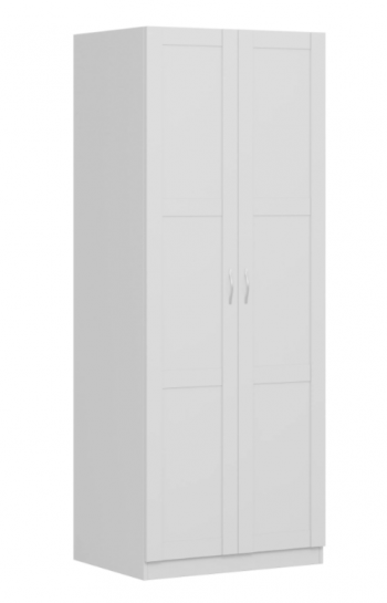 Шкаф двухдверный Пегас сборный белый в Тогучине - toguchin.mebel54.com | фото