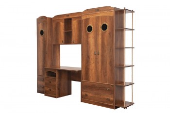 Шкаф комбинированный для белья «Навигатор» (Дуб Каньон) в Тогучине - toguchin.mebel54.com | фото