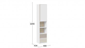 Шкаф комбинированный «Сканди» Дуб Гарден/Белый/Глиняный серый в Тогучине - toguchin.mebel54.com | фото
