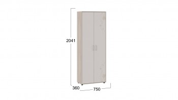 Шкаф комбинированный «Витра» тип 1 Ясень шимо/Сатин матовый с рисунком в Тогучине - toguchin.mebel54.com | фото