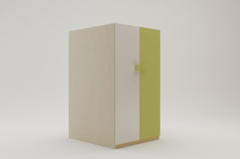 Шкаф под кровать второго яруса Эппл (Зеленый/Белый/корпус Клен) в Тогучине - toguchin.mebel54.com | фото