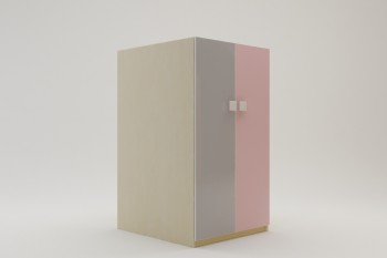 Шкаф под кровать второго яруса Грэйси (Розовый/Серый/корпус Клен) в Тогучине - toguchin.mebel54.com | фото