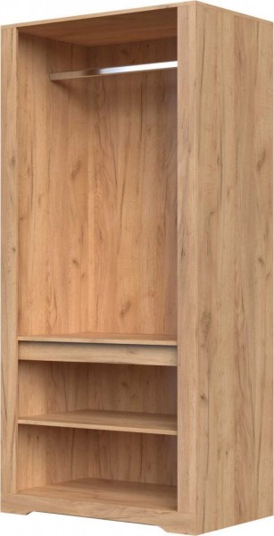 Шкаф распашной ШР-2 Римини (Дуб Крафт Золотой/Металл Бруклин) в Тогучине - toguchin.mebel54.com | фото