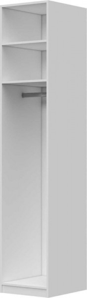 Шкаф ШР-1 зеркало, правый, Вива (Белый/Белый глянец/Платина) в Тогучине - toguchin.mebel54.com | фото