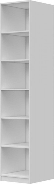 Шкаф ШР-1 зеркало, правый, Вива (Белый/Белый глянец/Платина) в Тогучине - toguchin.mebel54.com | фото