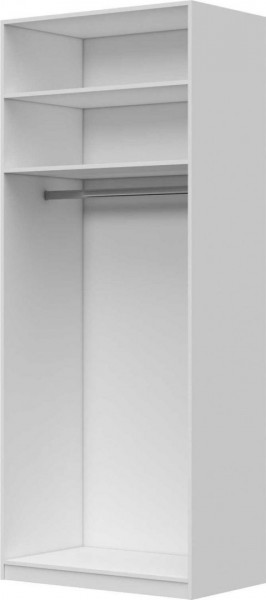 Шкаф ШР-2 без зеркал, Вива (Белый/Белый глянец/Платина) в Тогучине - toguchin.mebel54.com | фото