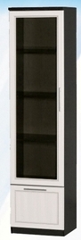 Шкаф средний с ящиком и стеклодверью ДЛЯ ГОСТИНОЙ ШСЯС-450 Венге/Дуб выбеленный в Тогучине - toguchin.mebel54.com | фото