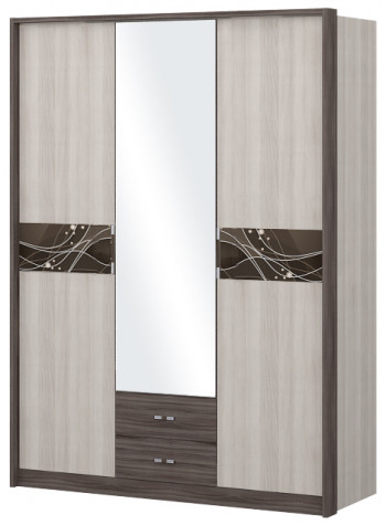 Шкаф трехстворчаты с зеркалом Шк68.1 Николь в Тогучине - toguchin.mebel54.com | фото