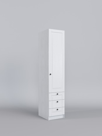 Шкаф угловой (секция с ящиками) Классика (Белый/корпус Выбеленное дерево) в Тогучине - toguchin.mebel54.com | фото