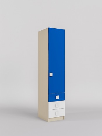 Шкаф угловой (секция с ящиками) Скай люкс (Синий/Белый/корпус Клен) в Тогучине - toguchin.mebel54.com | фото