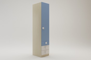 Шкаф угловой (секция с ящиками) Скай (Синий/Белый/корпус Клен) в Тогучине - toguchin.mebel54.com | фото