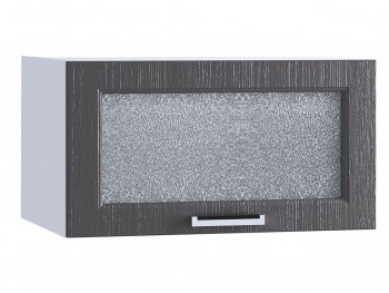Шкаф верхний горизонтальный со стеклом 610, ШВГС 610 (Клен серый/корпус белый) в Тогучине - toguchin.mebel54.com | фото