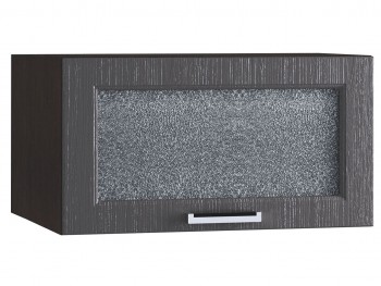 Шкаф верхний горизонтальный со стеклом 610, ШВГС 610 (Клен серый/корпус венге) в Тогучине - toguchin.mebel54.com | фото